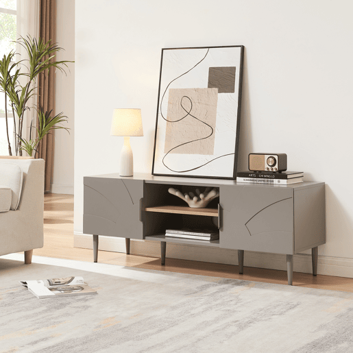 Mesa de TV Starvili com 2 portas 120x40x45cm Cinzento en.casa