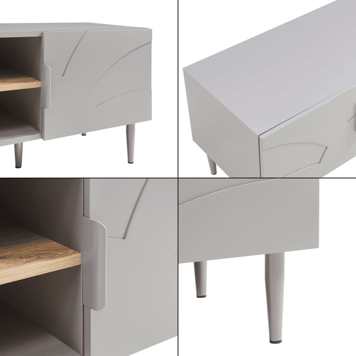 Mesa de TV Starvili com 2 portas 120x40x45cm Cinzento en.casa
