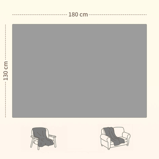 HOMCOM Manta Elétrica 180x130 cm Manta Térmica Sofá com Tecido Suave 10 Níveis de Temperatura Temporizador Lavável na Máquina Proteção contra Sobreaquecimento e Ecrã LED Cinzento