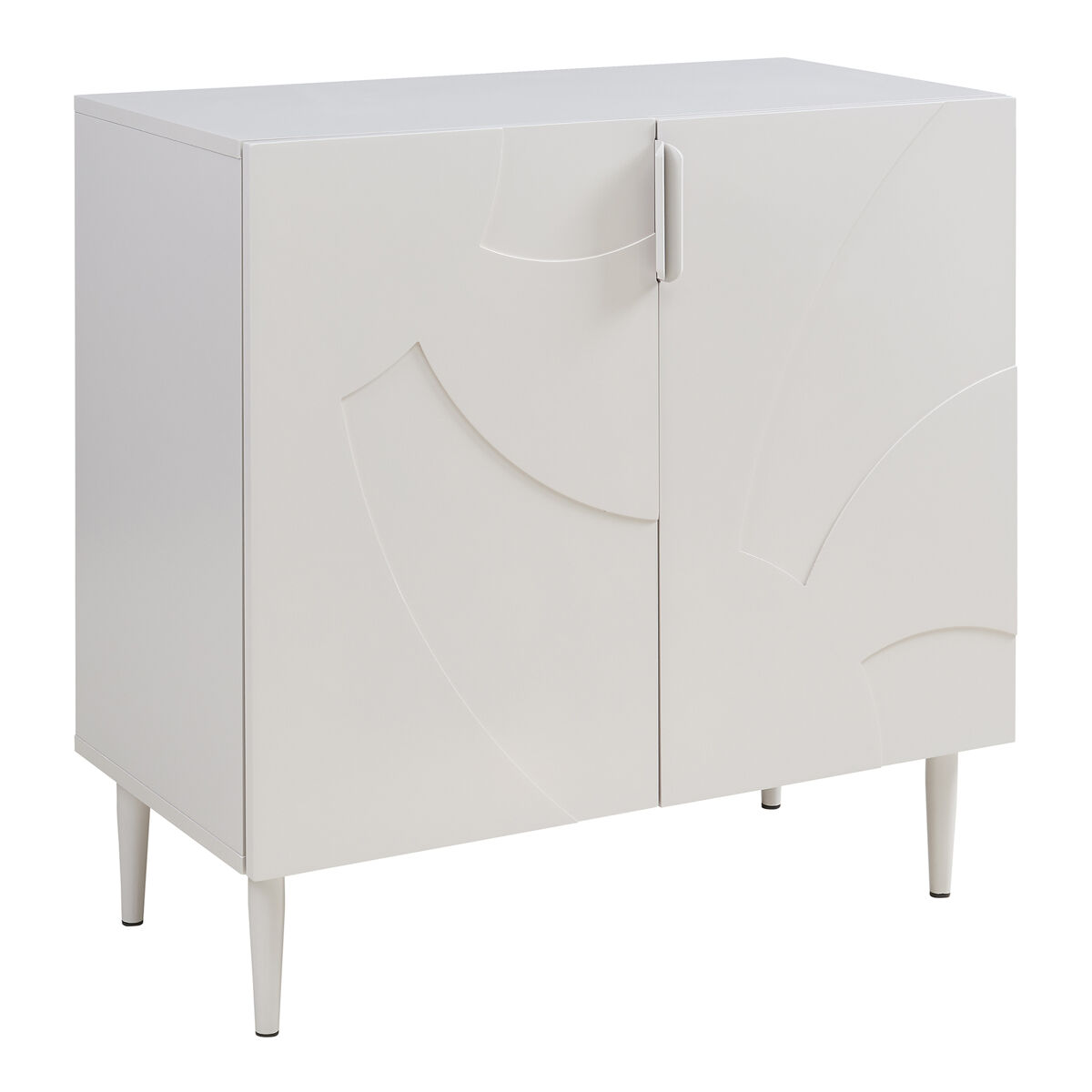 Aparador starvili con 2 puertas mdf 75x76x38cm - beige [en.casa]