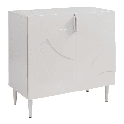 Aparador Starvili com 2 portas MDF 75x76x38 cm Bege en.casa