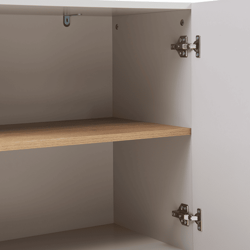Aparador Starvili com 2 portas MDF 75x76x38 cm Bege en.casa