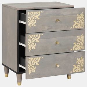 Mesa De Cabeceira - Mesinha De Cabeceira com gaveta Cinzeto 50 x 33 x 62 cm
