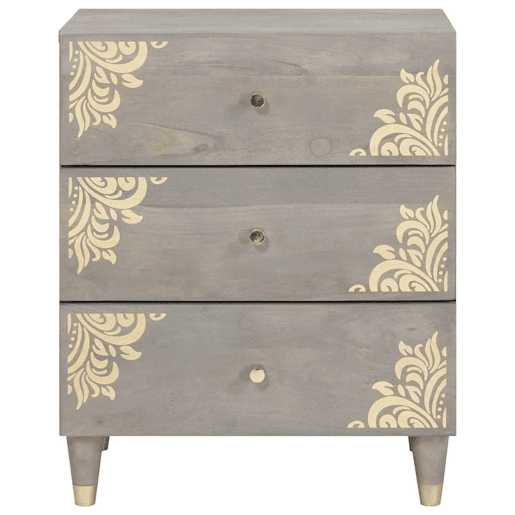 Mesa De Cabeceira - Mesinha De Cabeceira com gaveta Cinzeto 50 x 33 x 62 cm