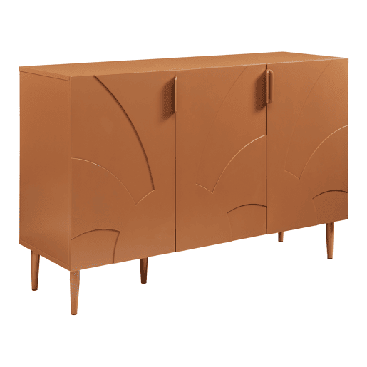 Aparador Starvili com 3 portas MDF 75x115x38cm - Cor de ferrugem en.casa