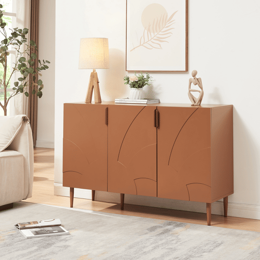 Aparador Starvili com 3 portas MDF 75x115x38cm - Cor de ferrugem en.casa