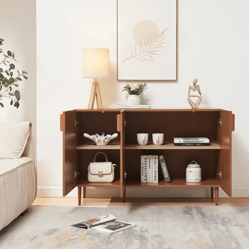 Aparador Starvili com 3 portas MDF 75x115x38cm - Cor de ferrugem en.casa
