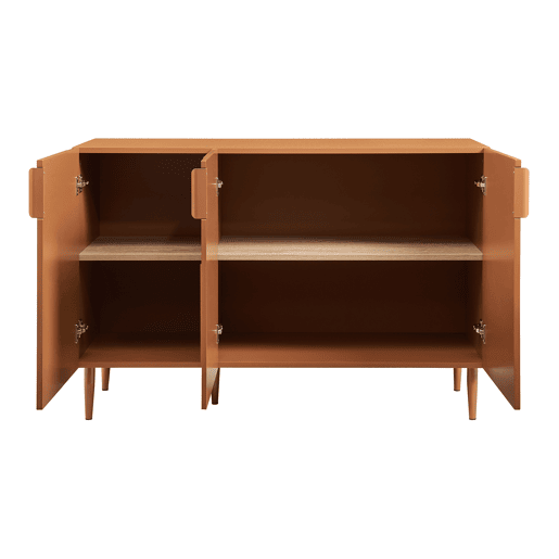 Aparador Starvili com 3 portas MDF 75x115x38cm - Cor de ferrugem en.casa