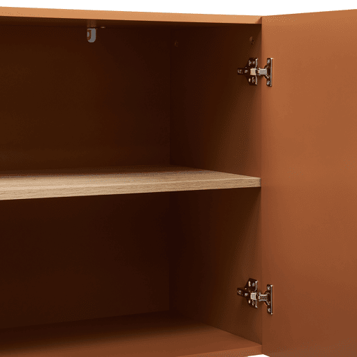Aparador Starvili com 3 portas MDF 75x115x38cm - Cor de ferrugem en.casa