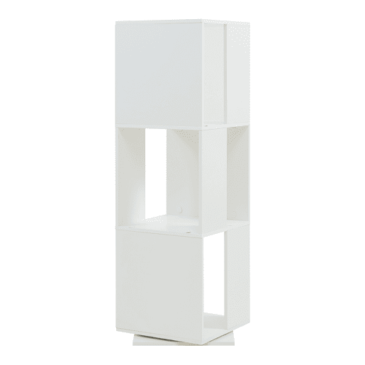 Estante rotativa Fjelmarirg com 3 prateleiras 109 x 34 x 34 cm Branco en.casa