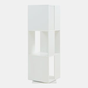 Estante rotativa Fjelmarirg com 3 prateleiras 109 x 34 x 34 cm Branco en.casa