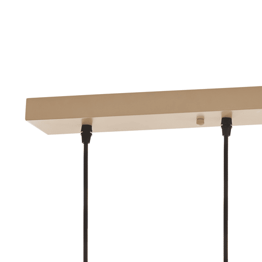 Candeeiro suspenso Posdand 5 luzes 130x90x14cm madeirapreto lux.pro