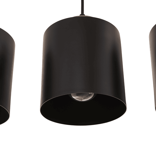 Candeeiro suspenso Posdand 5 luzes 130x90x14cm madeirapreto lux.pro