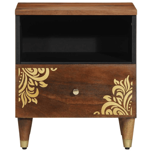 Lote de 2 Mesa De Cabeceira - Mesinha De Cabeceira castanho mel 40 x 33 x 46 cm