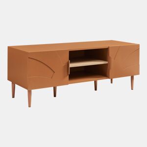 Mesa de TV Starvili com 2 portas 120x40x45cm Cor de ferrugem en.casa