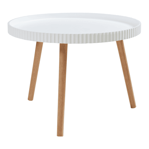 Mesa de centro Bongard redonda MDF Ø60x45 cm branco en.casa