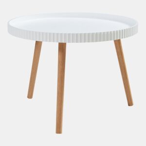 Mesa de centro Bongard redonda MDF Ø60x45 cm branco en.casa