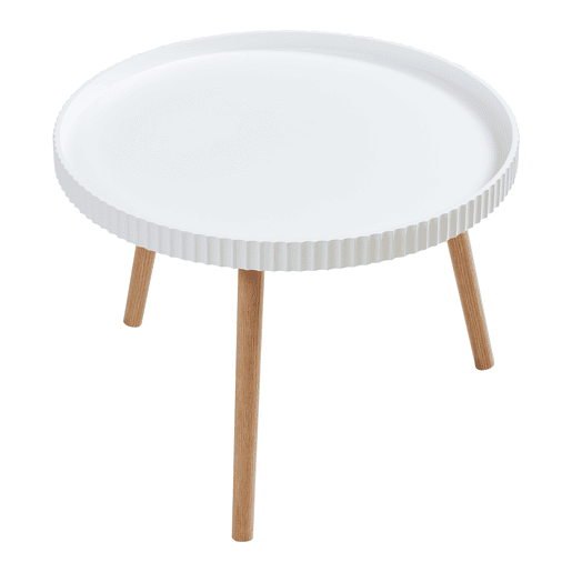 Mesa de centro Bongard redonda MDF Ø60x45 cm branco en.casa