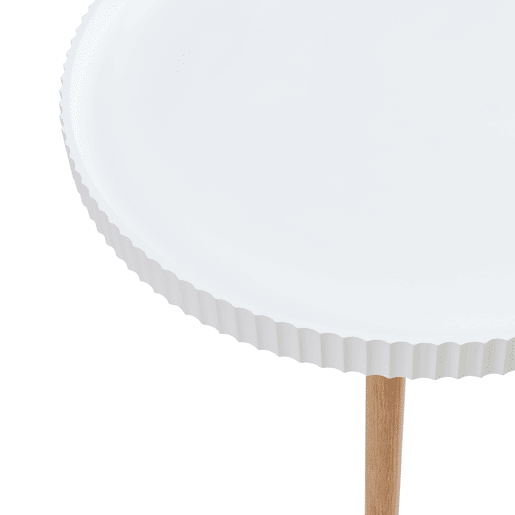Mesa de centro Bongard redonda MDF Ø60x45 cm branco en.casa