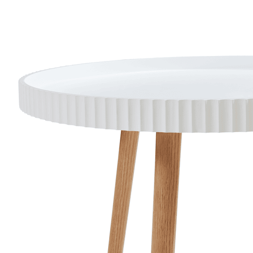 Mesa de centro Bongard redonda MDF Ø60x45 cm branco en.casa