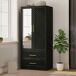 Armario Ropero MDF, Vidrio HOMCOM, hogar - muebles de dormitorio Armario Ropero MDF, Vidrio HOMCOM, hogar - muebles de dormitorio Negro