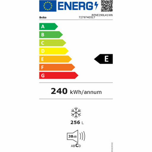 Congelador BEKO RFNE290L41WN Branco