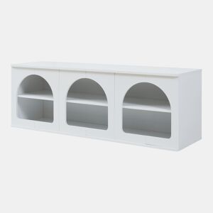 Mesa TV Trorhun 6 compartimentos abertos 140x38x48 cm branco en.casa