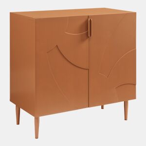 Aparador Starvili com 2 portas MDF 75x76x38 cm cor de ferrugem en.casa
