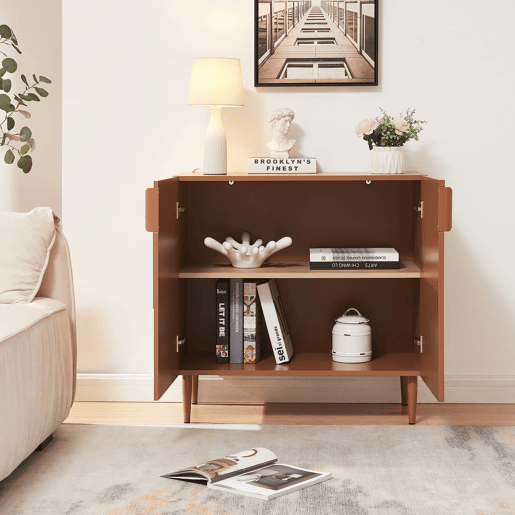 Aparador Starvili com 2 portas MDF 75x76x38 cm cor de ferrugem en.casa