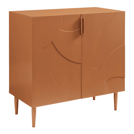 Aparador Starvili com 2 portas MDF 75x76x38 cm cor de ferrugem en.casa