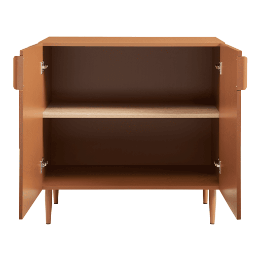 Aparador Starvili com 2 portas MDF 75x76x38 cm cor de ferrugem en.casa