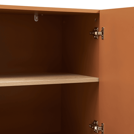 Aparador Starvili com 2 portas MDF 75x76x38 cm cor de ferrugem en.casa
