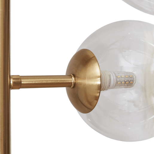 Candeeiro de parede Makkor de 5 luzes metal e vidro 62x35x24 cm Dourado lux.pro