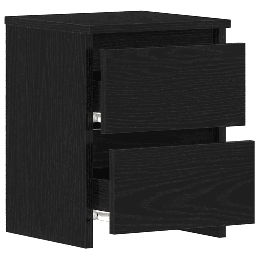 Lote de 2 Mesa De Cabeceira - Mesinha De Cabeceira Carvalho preto 30 x 30 x 40 cm