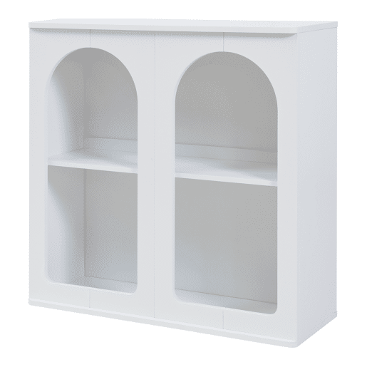 Aparador Trorhun 4 compartimentos MDF 80x30x80cm - Branco en.casa Aparador Trorhun 4 compartimentos MDF 80x30x80cm - Branco en.casa