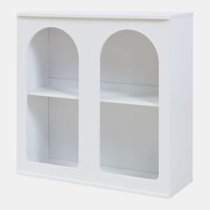 Aparador Trorhun 4 compartimentos MDF 80x30x80cm - Branco en.casa