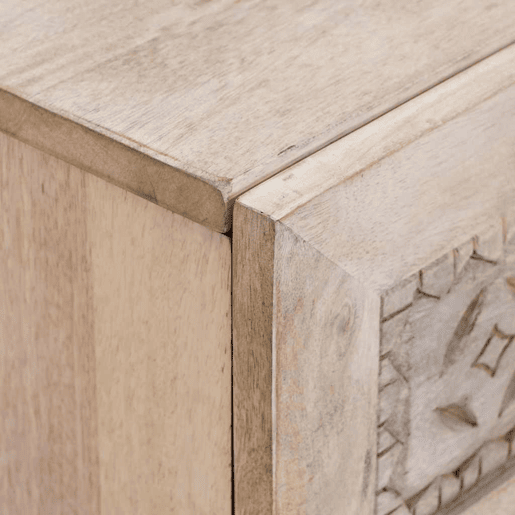 Mesa De Cabeceira - Mesinha De Cabeceira com gaveta Bege 50 x 33 x 60 cm