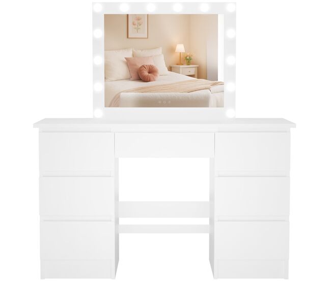 Tocador duffy madera blanco 45x130x145 cm