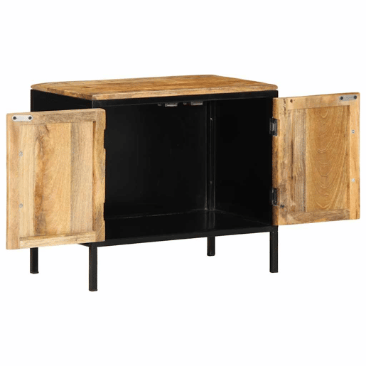 Mesa De Cabeceira - Mesinha De Cabeceira Castanho e preto 50 x 30 x 45 cm
