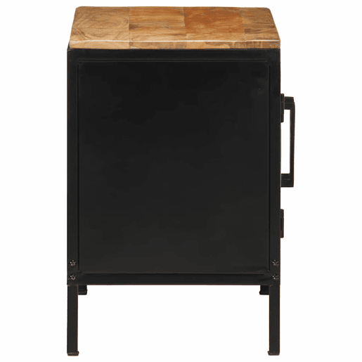 Mesa De Cabeceira - Mesinha De Cabeceira Castanho e preto 50 x 30 x 45 cm