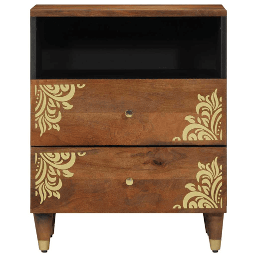 Mesa De Cabeceira - Mesinha De Cabeceira com gaveta castanho mel 50 x 33 x 62 cm