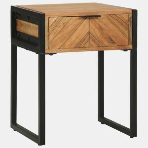 Mesa De Cabeceira - Mesinha De Cabeceira com gaveta Castanho 40 x 35 x 50 cm