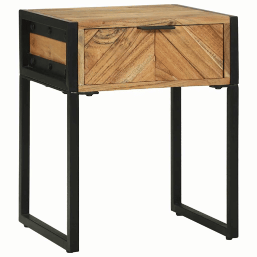 Mesa De Cabeceira - Mesinha De Cabeceira com gaveta Castanho 40 x 35 x 50 cm Mesa De Cabeceira - Mesinha De Cabeceira com gaveta Castanho 40 x 35 x 50 cm