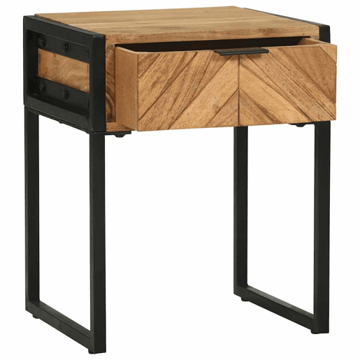 Mesa De Cabeceira - Mesinha De Cabeceira com gaveta Castanho 40 x 35 x 50 cm Mesa De Cabeceira - Mesinha De Cabeceira com gaveta Castanho 40 x 35 x 50 cm