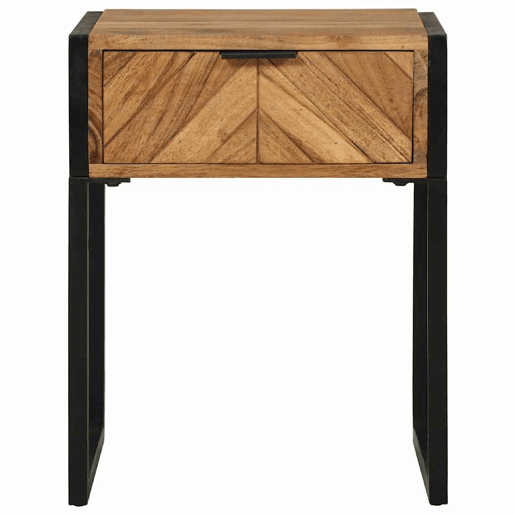 Mesa De Cabeceira - Mesinha De Cabeceira com gaveta Castanho 40 x 35 x 50 cm Mesa De Cabeceira - Mesinha De Cabeceira com gaveta Castanho 40 x 35 x 50 cm