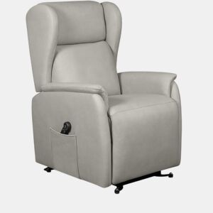Poltrona elevatória Häusbed Avalon, 2 motores Power Lift u2013 Cinza Claro