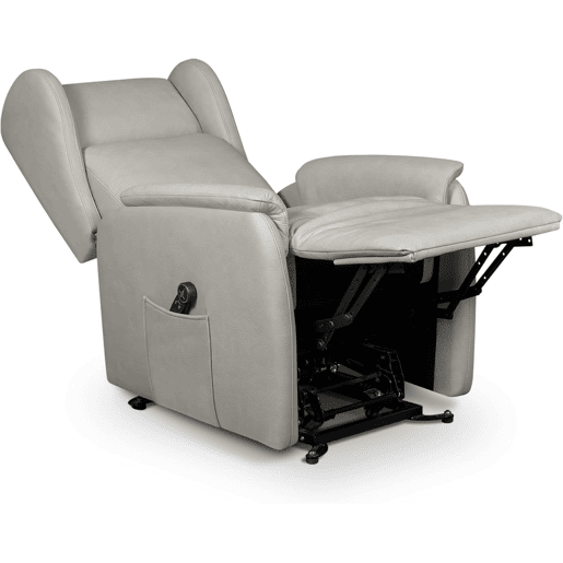 Poltrona elevatória Häusbed Avalon, 2 motores Power Lift u2013 Cinza Claro