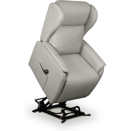 Poltrona elevatória Häusbed Avalon, 2 motores Power Lift u2013 Cinza Claro
