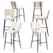 MEUBLES COSY Taburete De Bar Bouclé Moderno Pack 6 MEUBLES COSY Taburete De Bar Bouclé Moderno Pack 6 Beige
