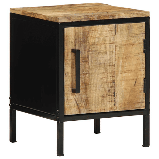 Lote de 2 Mesa De Cabeceira Mesinha De Cabeceira - Castanho e preto 30 x 30 x 40 cm